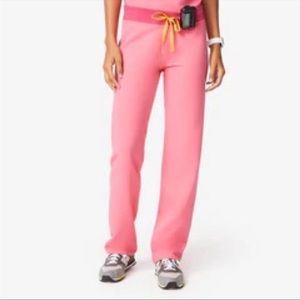Neon Pink Figs scrub pants